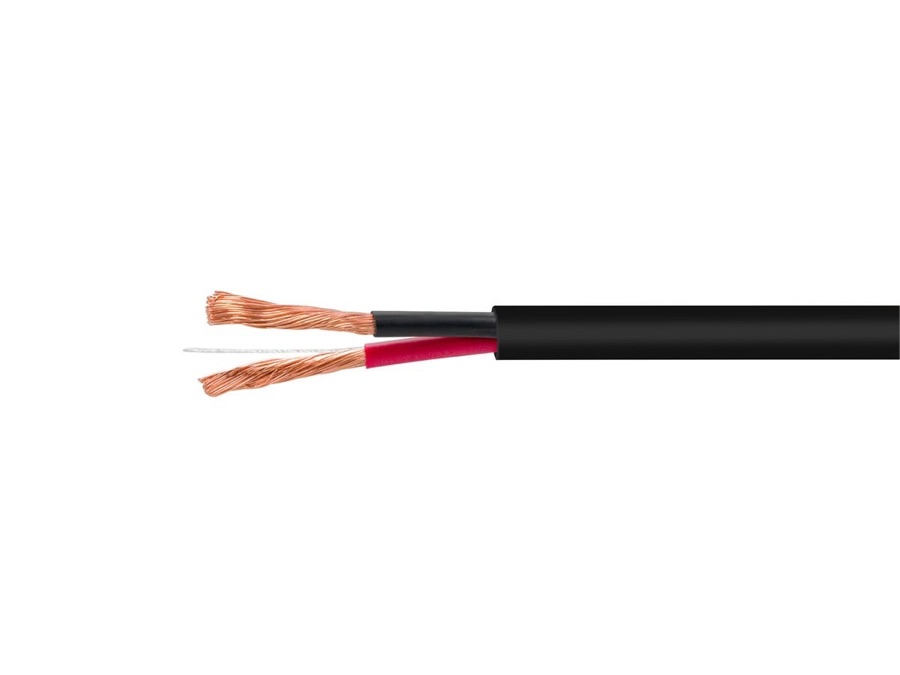 Monoprice Speaker Wire, CL2 Rated, 2-Conductor, Color Coded, 14AWG, 99.9% Oxygen-Free Pure Bare Copper, 100 Feet, Black